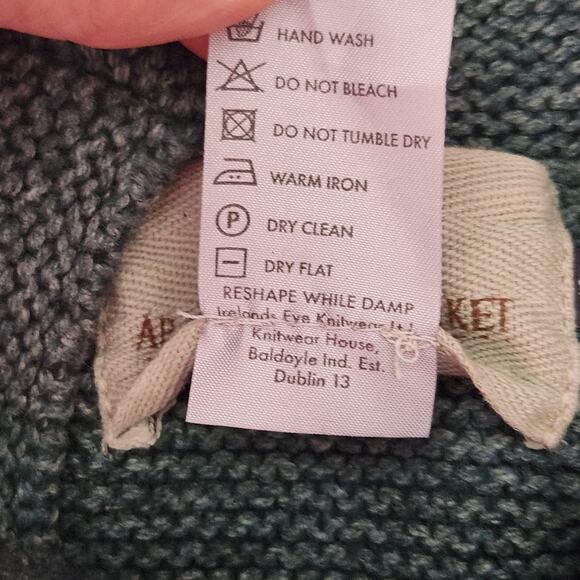 Aran Sweater Market Cable Knit Wool Blend Sweater | Made in Ireland | Women’s S - Picture 11 of 11